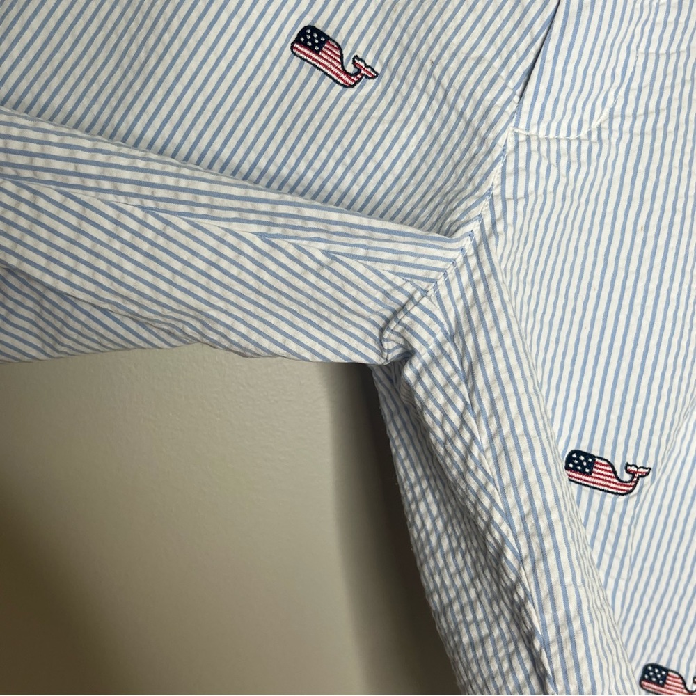 Vineyard Vines Men’s Seersucker Patriotic American Flag Breaker Short Size 32 - Picture 8 of 14